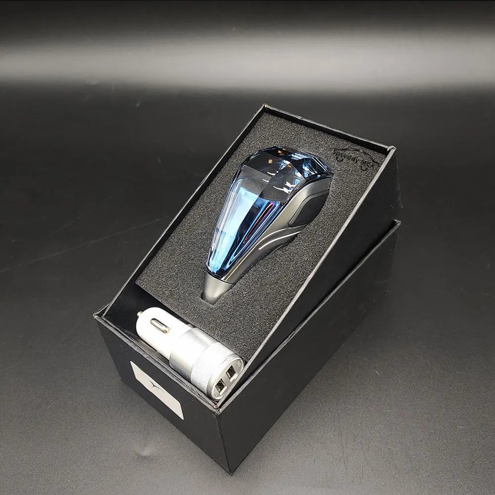 Suitable for Mazda Toyota Lexus Crown Crystal Shift Knob Gear Head 7 Color Touch LED Gear Lever Head Auto Parts Interior