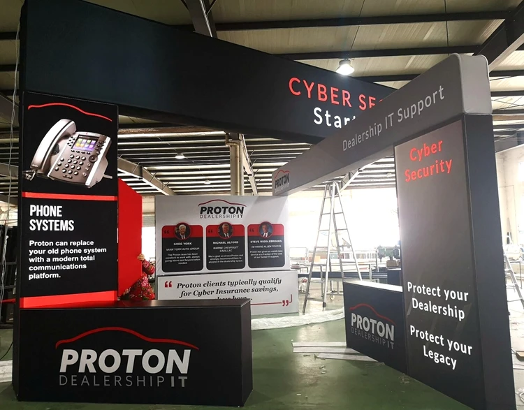 Island exhibition booth design 6mx6m