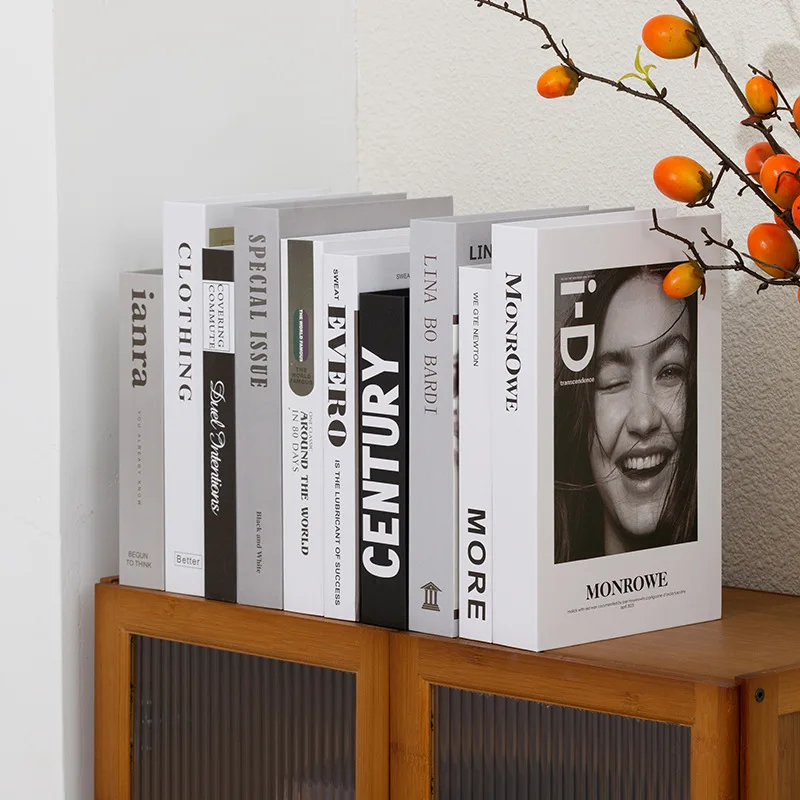 Fashion model faux books for decoration 27cm black gray  decorative books for home stand decor