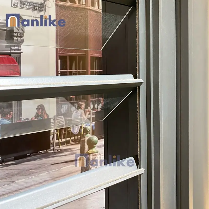 Anlike Hurricane Proof Adjustable External Aluminium Louvre Blade Vertical Jalousie Shutter Glass Louver Windows