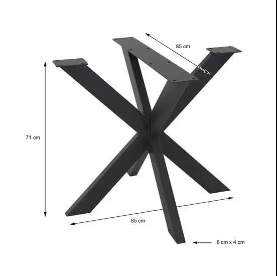 Table Legs Industrial Cast Iron Steel Frame X Shape Desk Office Bench Dinning Coffee Dining Furniture Metal Table Legs For Table