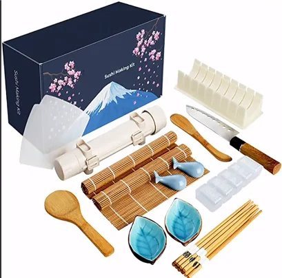 Sushi Making Tools Multi functional Sushi Rice Making Mold Bamboo Sushi Roll Mat Gift Sets