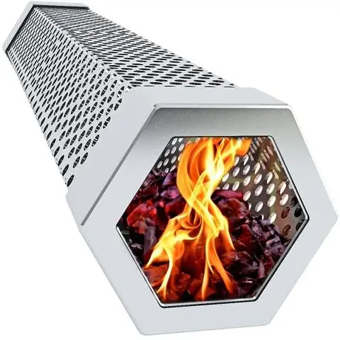 Холодная или удерживающая трубка для курения в виде гранул для всех грилей, Электрический газовый уголь или для курильщиков, 6 часов углубления дыма