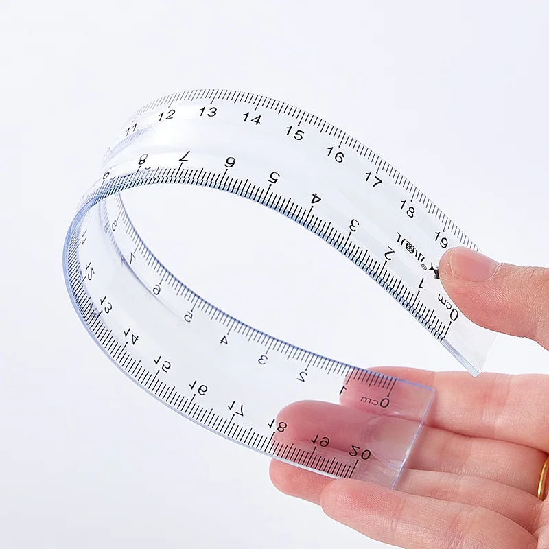20cm plastic ruler set  PVC flexible ruler student drawing ruler students school&office stationary