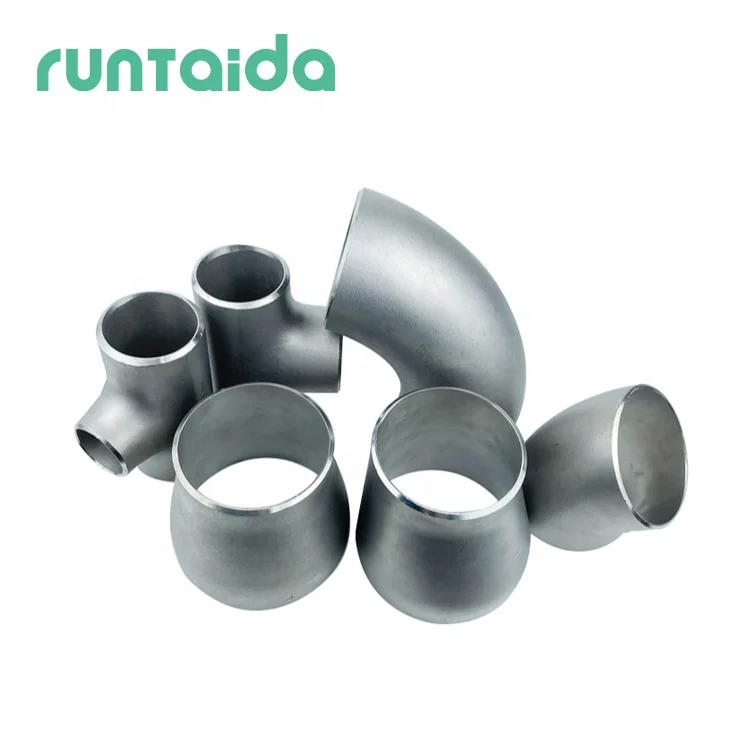 Stainless steel 304 316L reducing equal butt welded anti-corrosion tee reducer pipe fitting elbow