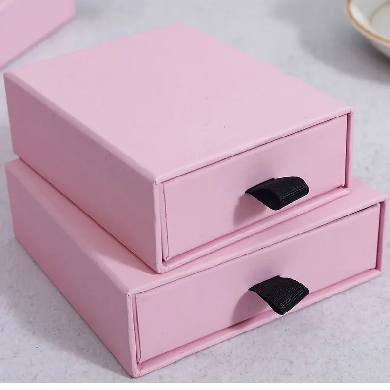 Ready to Ship Cardboard Paper Sliding Earring Bracelet Ring Necklace Packaging Jewelry Drawer Box