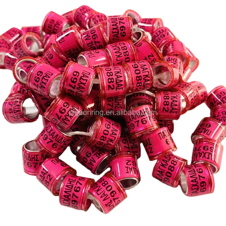 High quality Carrier pigeon rings aluminum with plastic pigeon racing rings