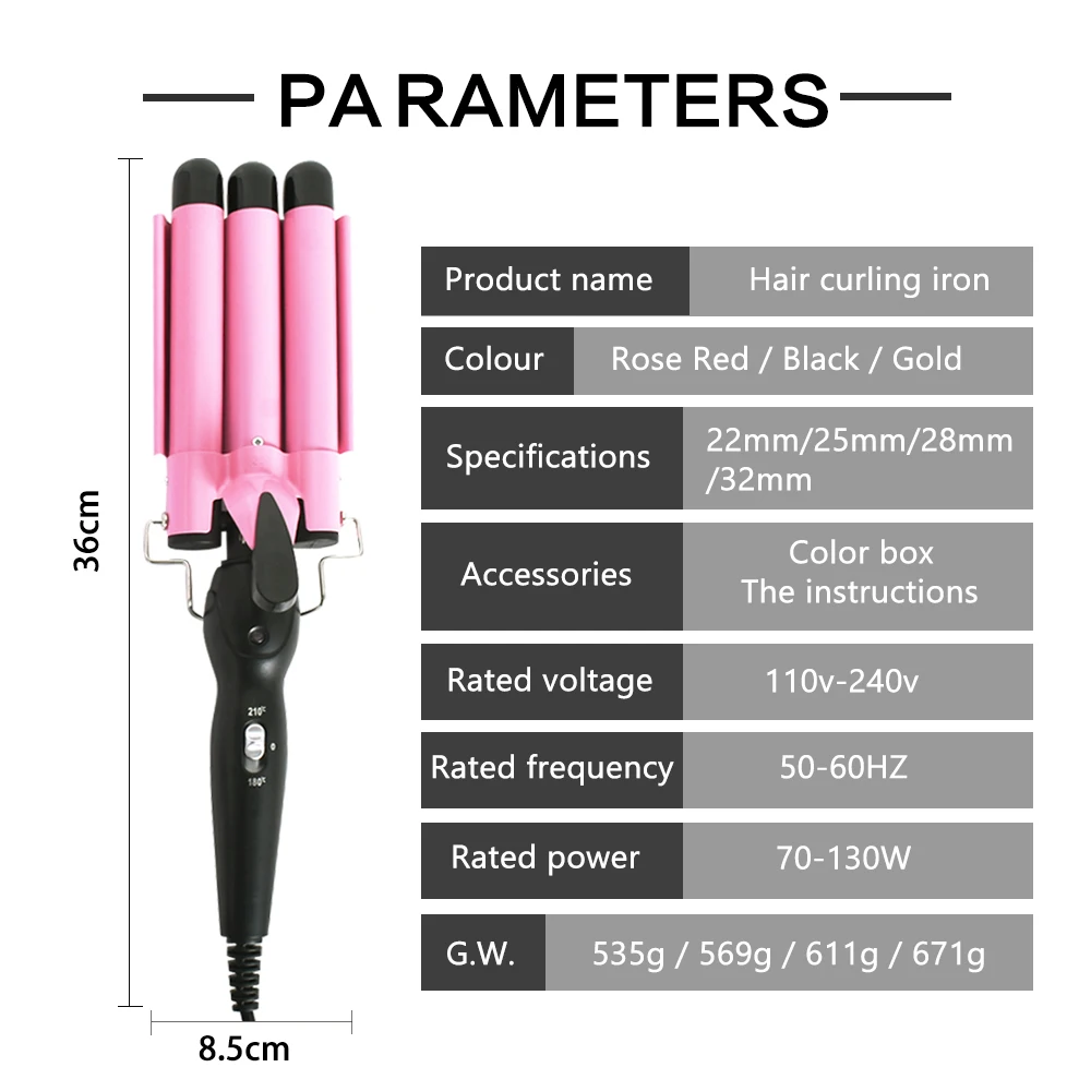 Professional Electric Automatic Vivid And Vogue Cordless Wireless Auto Ceramic Straightener Revamp Hair Curlers Rollers Set
