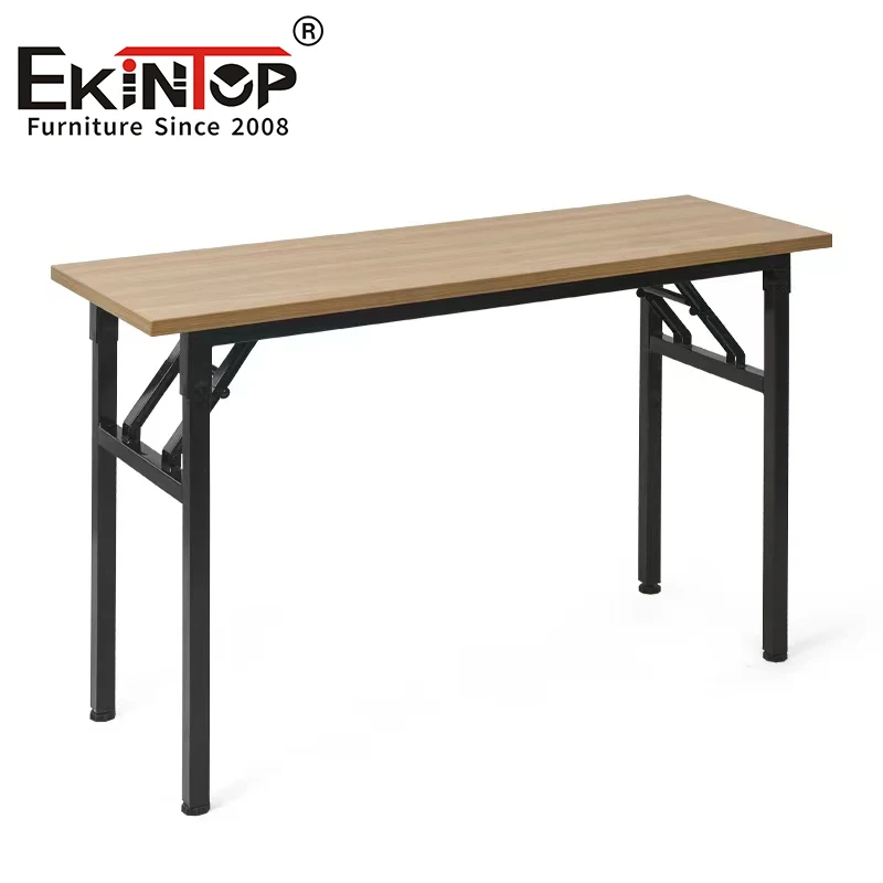 Ekintop Modern School Furniture for Fold Training Room Classroom Student Table and Chair College Desk for Meeting Room