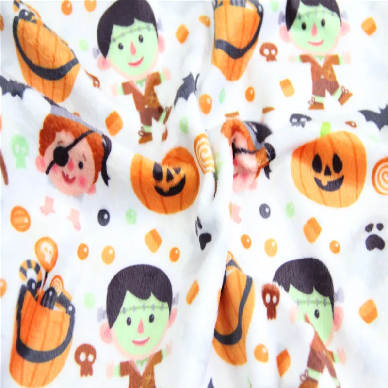 Digital printing 280gsm thick printed minky fabric for baby shoes