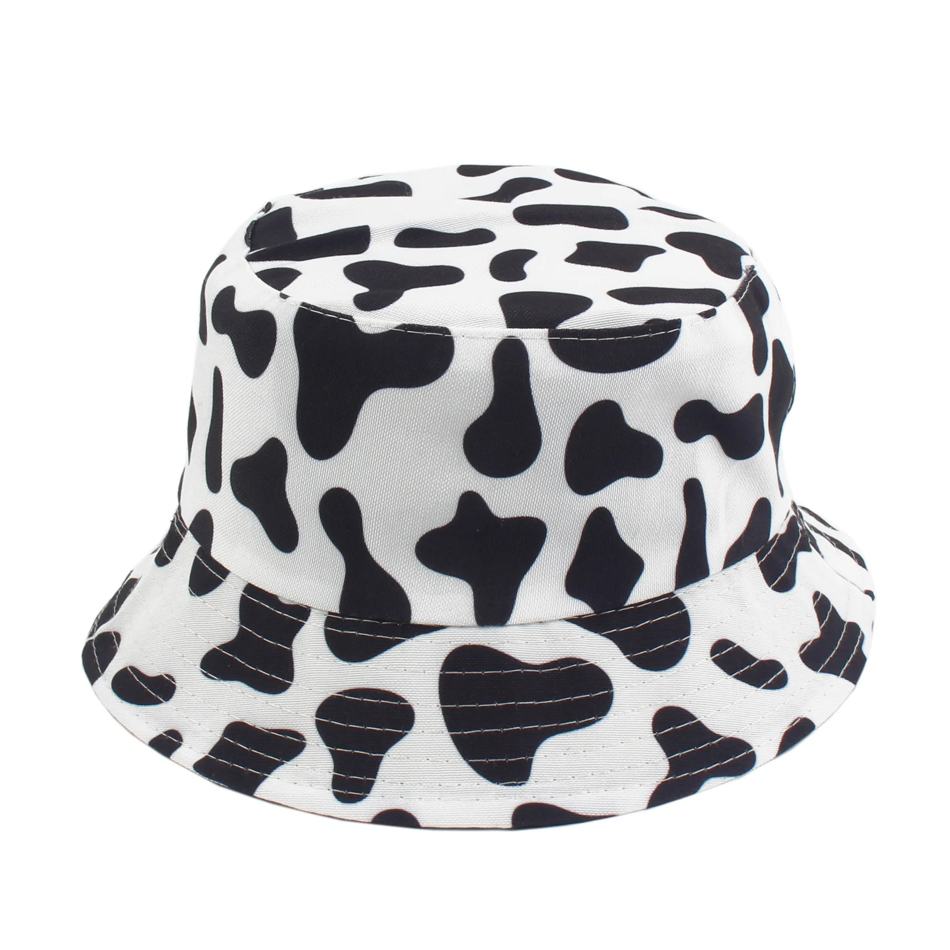 Quality double-sided fisherman outdoor Cow stria print men women summer sunshade fashion bucket hats