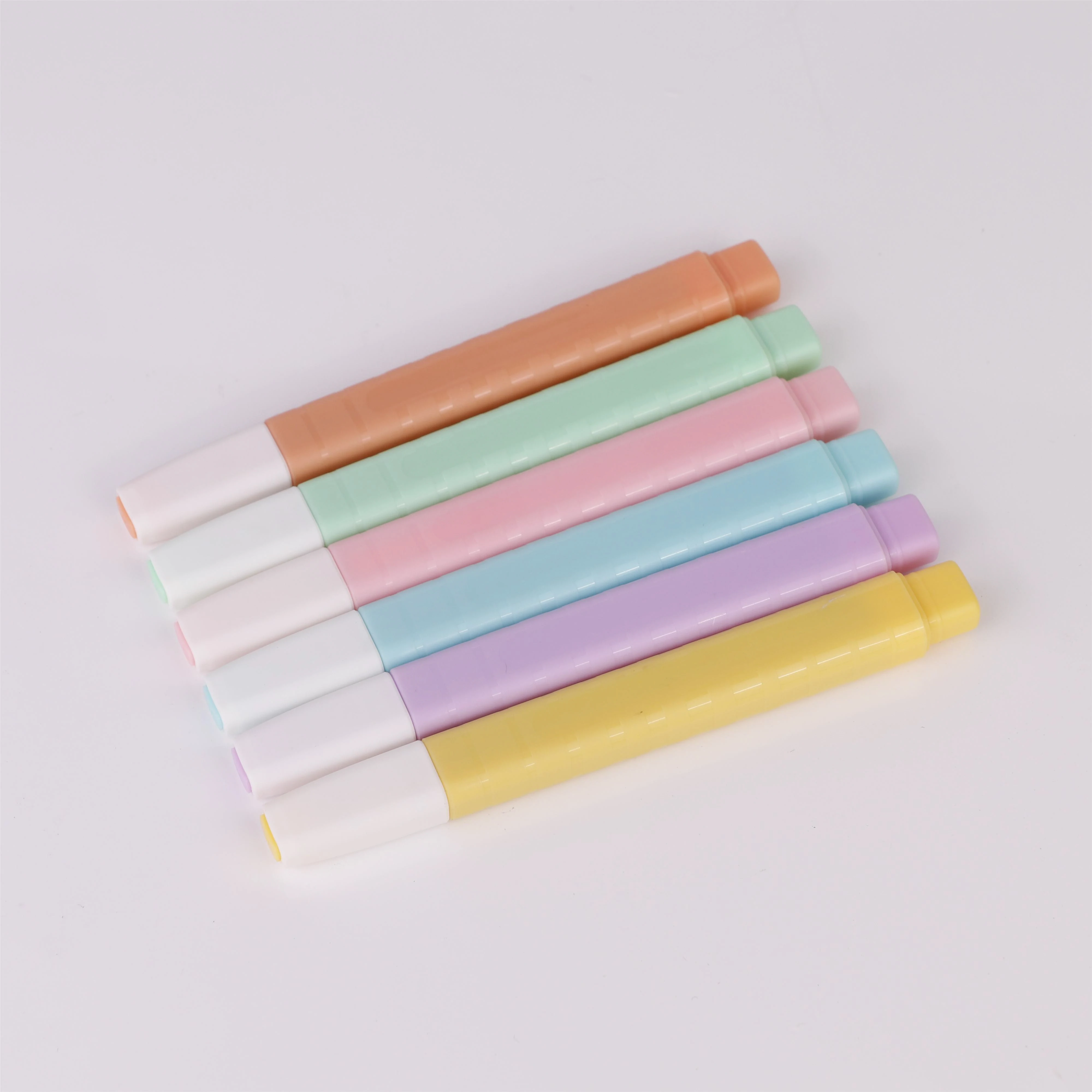 6-Pack Cute Aesthetic Highlighters Metallic Colors Oblique Chisel Tip for School Writing on Paper