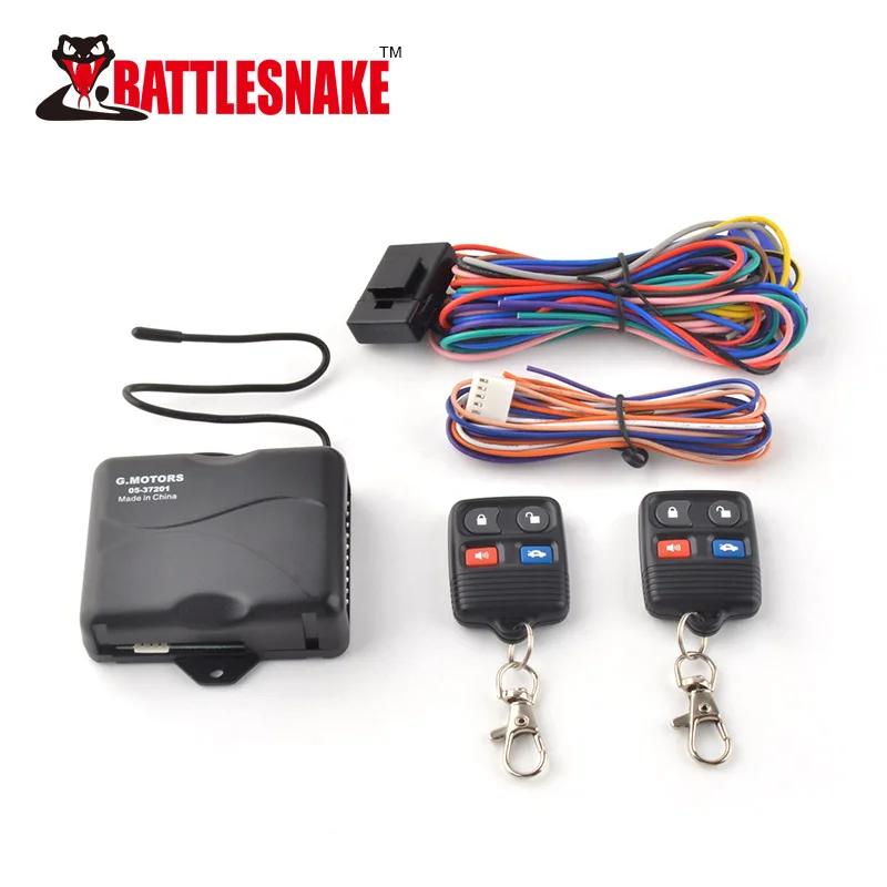 Car alarm door lock keyless entry system power window closer kit with horn connector