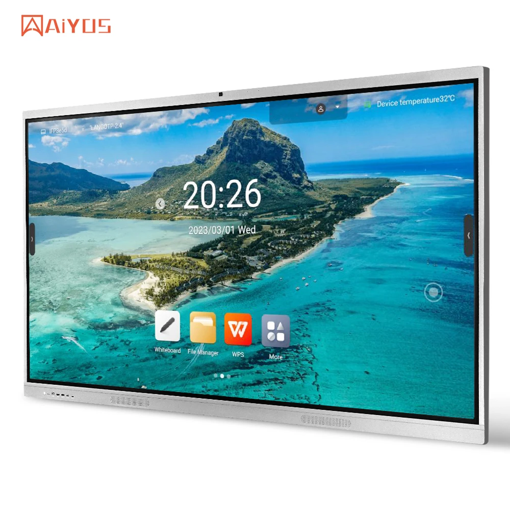 Finger 20 points multi touch screen smart 86 98 inch interactive whiteboard electronic digital Board Panel interact flat panel