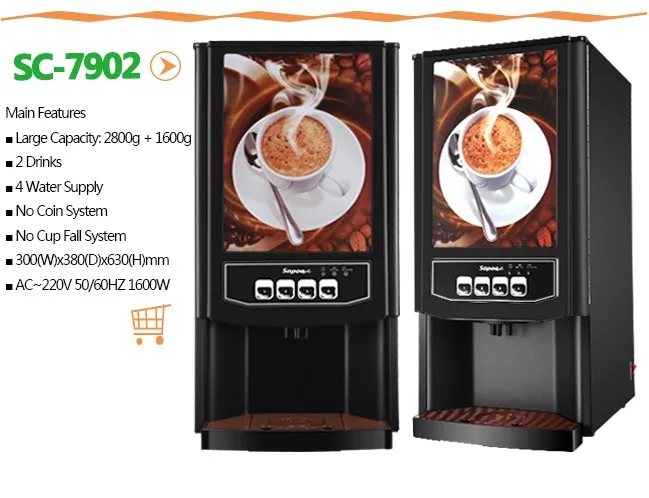 Factory Automatic coffee machine with hot water system 2 flavors coffee machine convenient button coffee machine