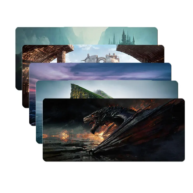 Large Size Custom Logo Printed Mouse Pad Gaming Desk Mat anti-slip Rubber Sublimation Mousepad