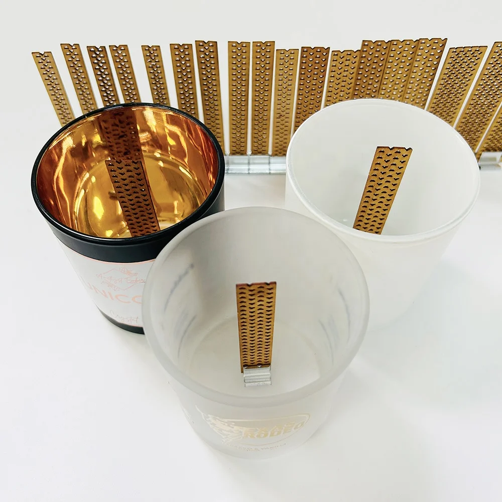 Smokeless Wooden Wicks with Booster Crackling Wood Wick with Metal Clips for Candle Making and DIY Candle Craft