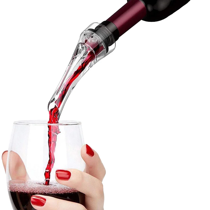 Manufacturer Direct Supply Classic Party Eagle Beak Quick Decanter Metal Pour Holder for Red Wine Glass Bottle Transparent Glass