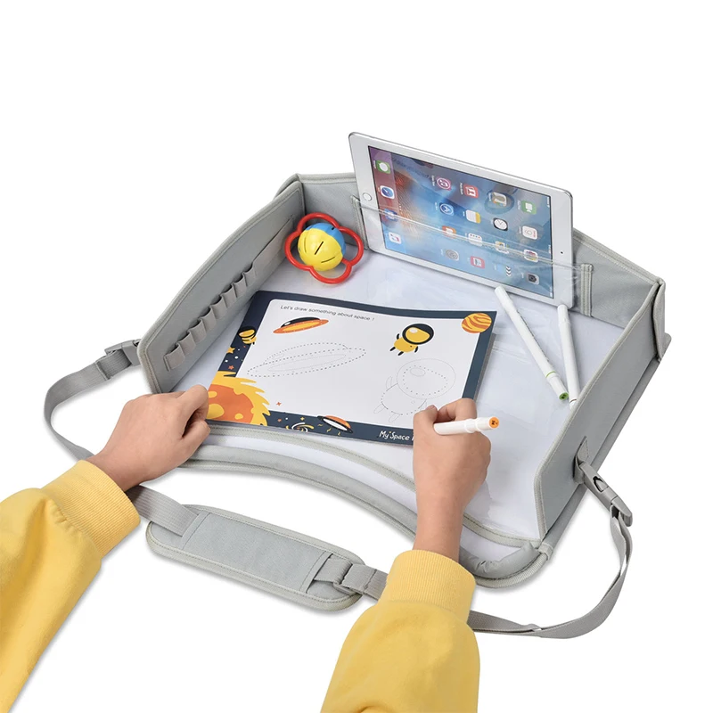 New car seat child toy tray folding storage drawing board painting bag