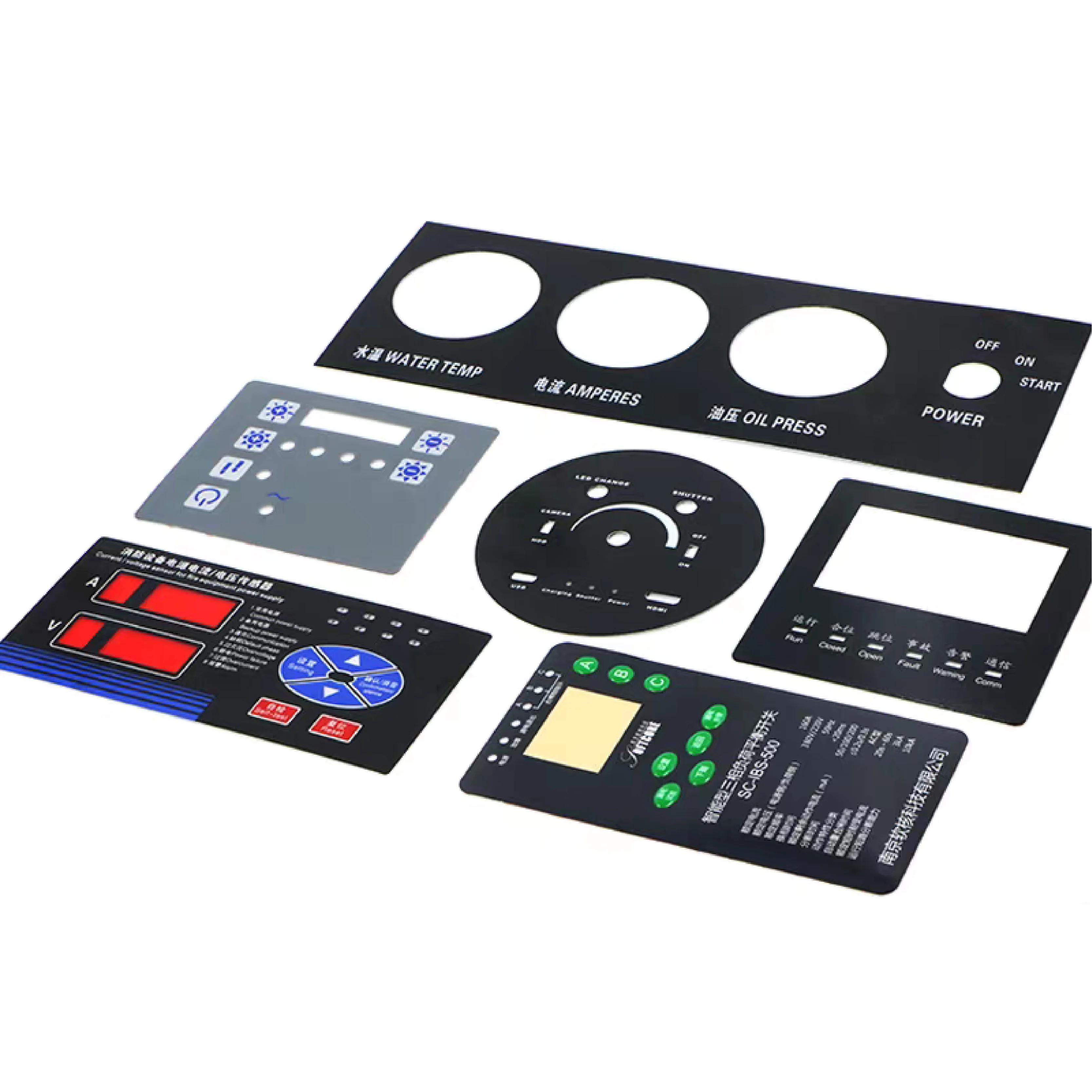 High Quality Wholesale Custom Strong Adhesive Printing Button Switch Membrane Control Panel PVC stickers