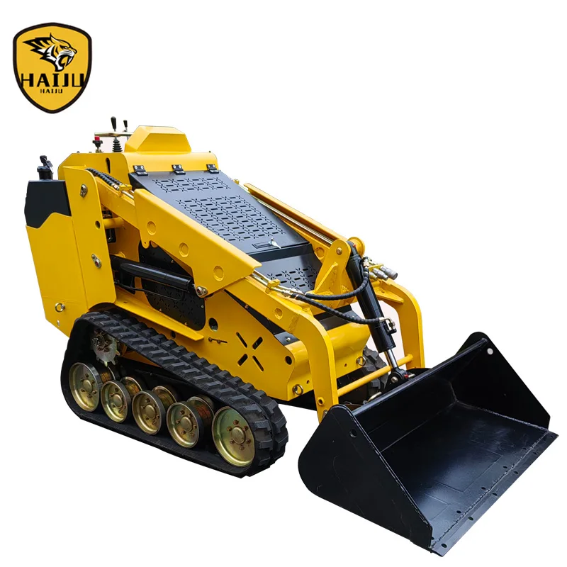 Mini EPA Small Tracked Skid Steer Loader HJ648T Cheap Price With Attachments For Sale