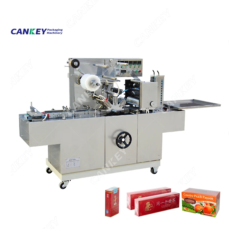 Fully Automatic Cellophane Cigarette Packing Perfume Box Machine Plastic Wrapping For Perfume Box