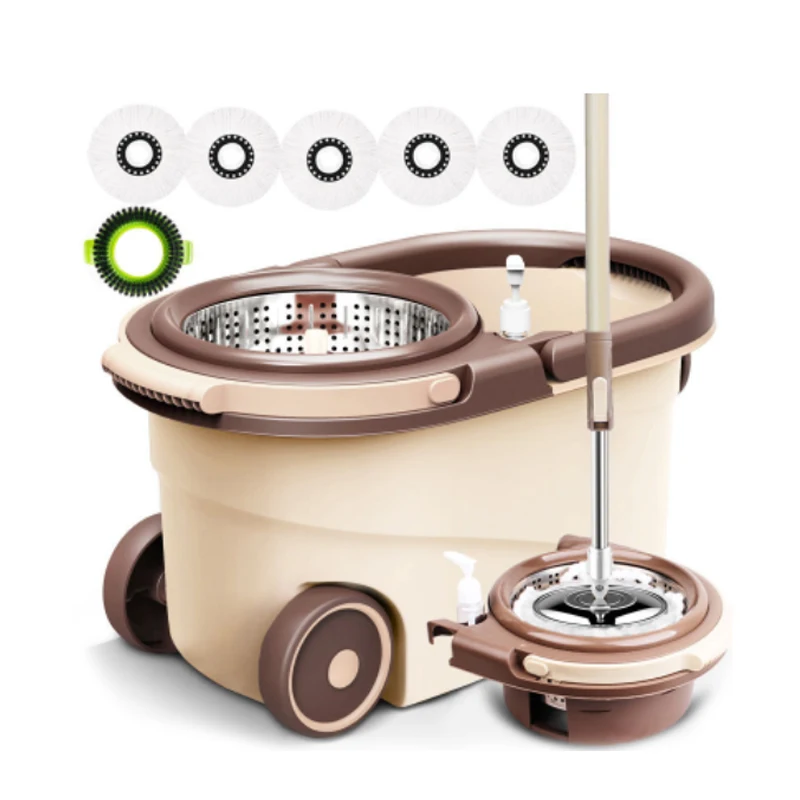 Topwill 360 Easy Floor Clean Bucket Cleaning Magic Mini Mop Rotation Microfiber Cleaning Spin Mops