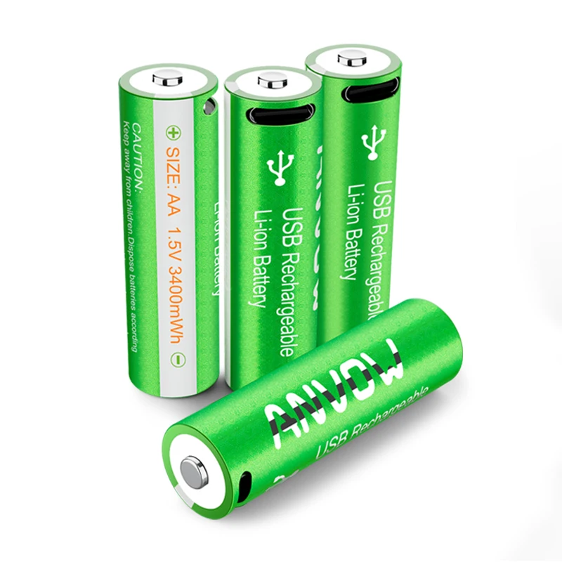 1.5V AA usb lithium battery 3400Ah 1.5V AA lithium ion li ion rechargeable battery usb aa for Toys.