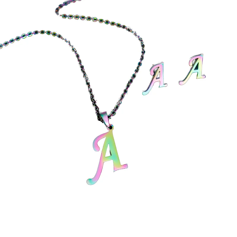 Unisex Hip Hop Gold and Stainless Steel Chain Necklace Earring Set for Parties Engagements Weddings Gifts Link Chain Type