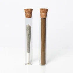 Glass Tube With Cork Lid Glass Pre Roll Preroll Tube Glass Tube With Cork