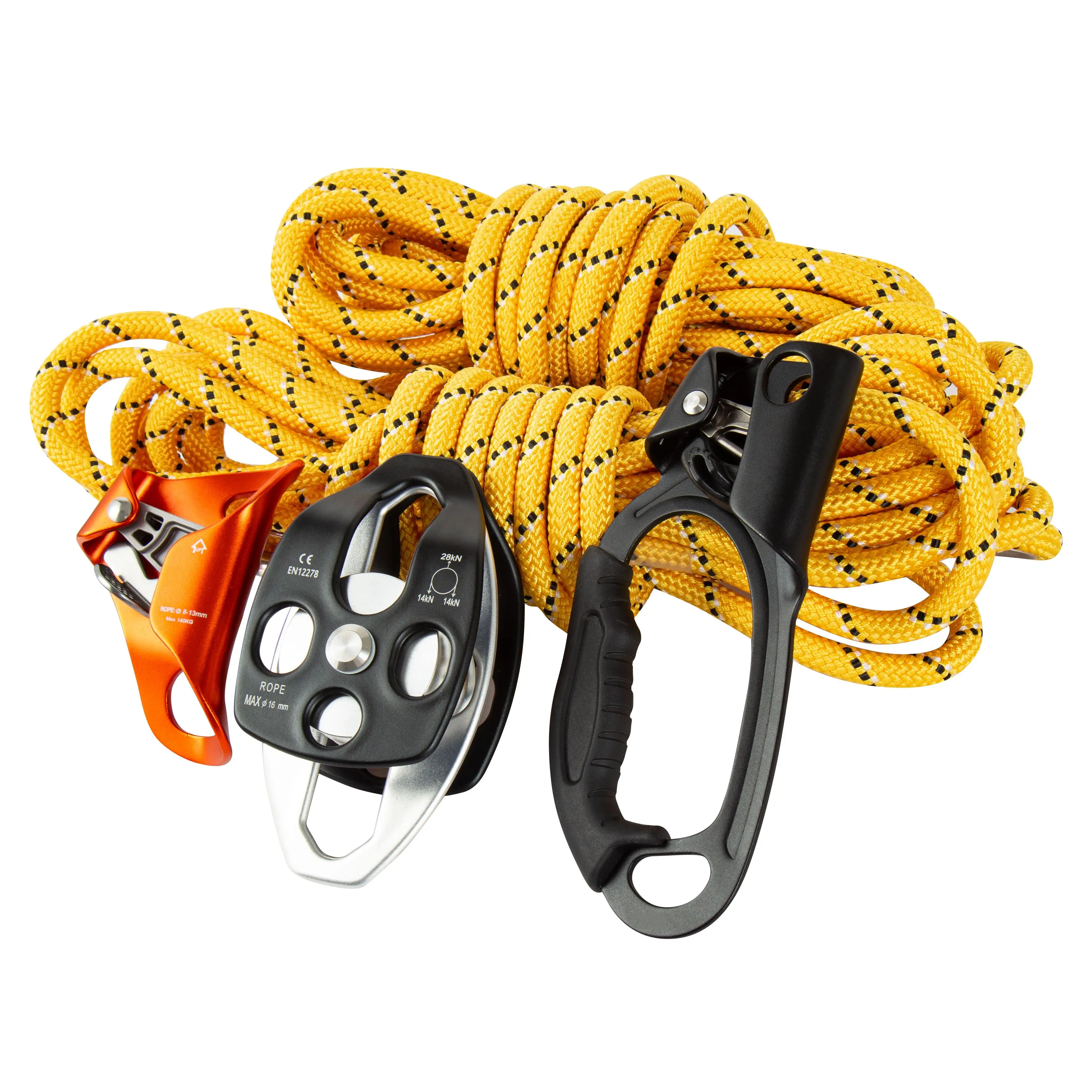 Custom High Efficiency Rescue Pulley Outdoor Climbing Pulley Block Aviation Aluminum Alloy Climbing Double Pulley
