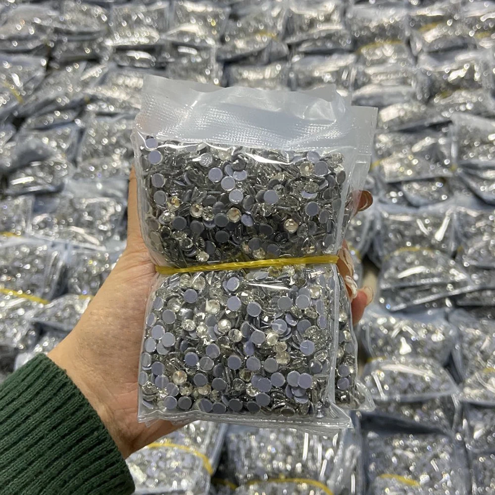 WHATSTONE SS3-SS30 Flatback Round Crystal Strass Hotfix Glass Rhinestones Bulk Transfer Iron on For Clothing