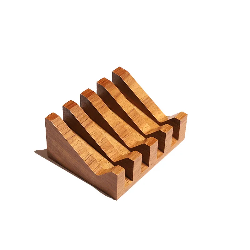 Natural Teak Wood Soap Holder Soap container for Shower Bathroom Kitchen Bath Tub bath supplies