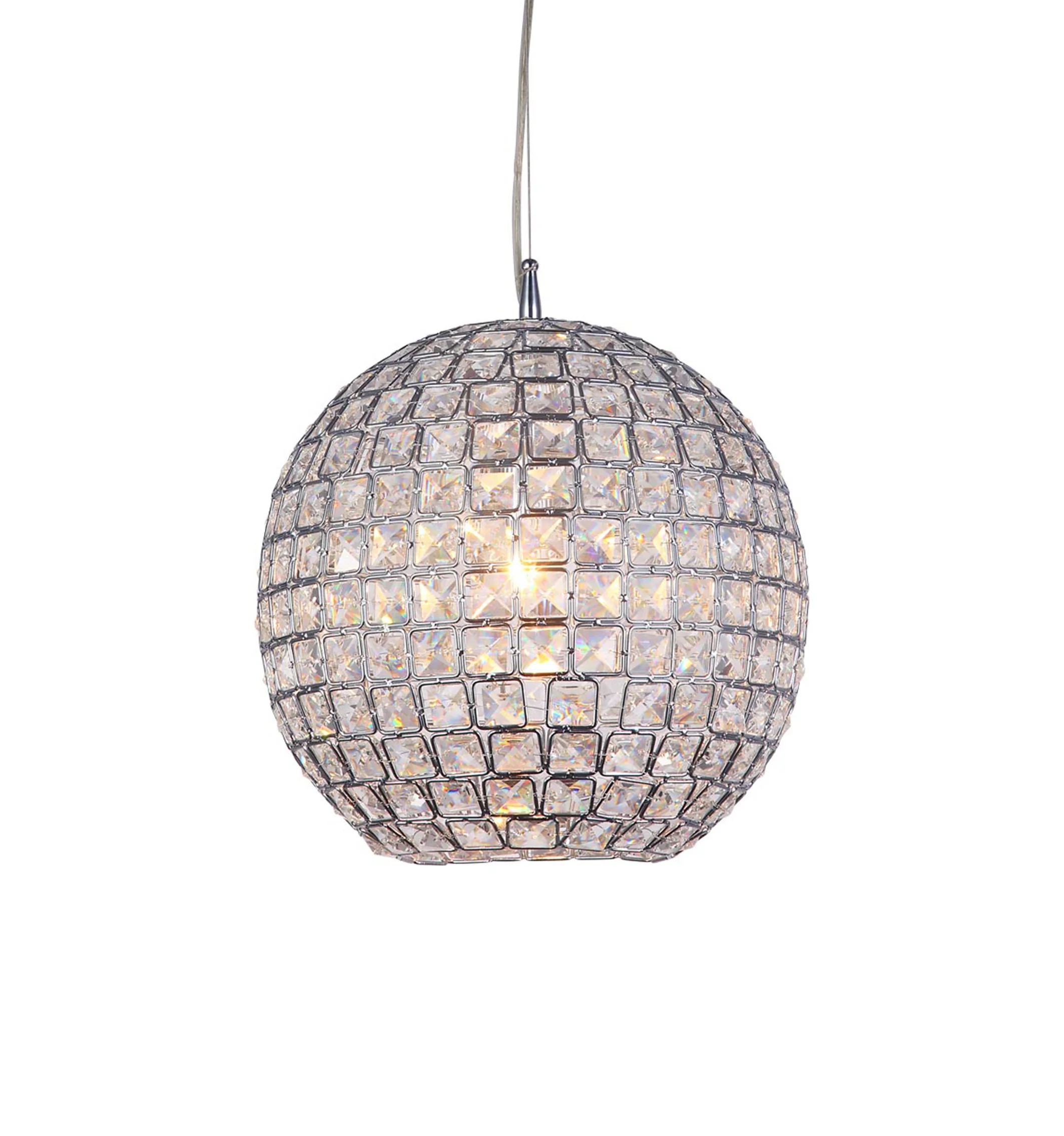 nordic chinese crystal floral globe linear round led pendant chandelier light modern