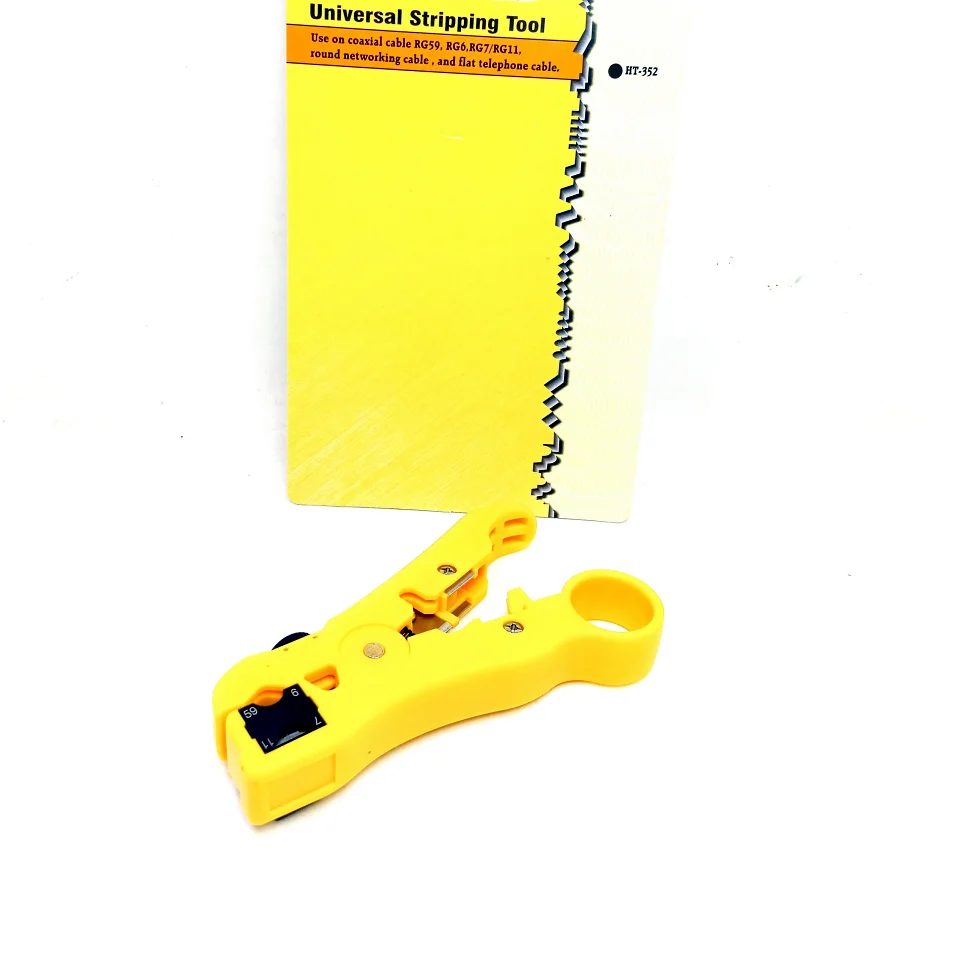 Universal stripping tool use on coaxial cable RG59 RG6 RG7 RG11 round networking cable and flat telephone cable in stock
