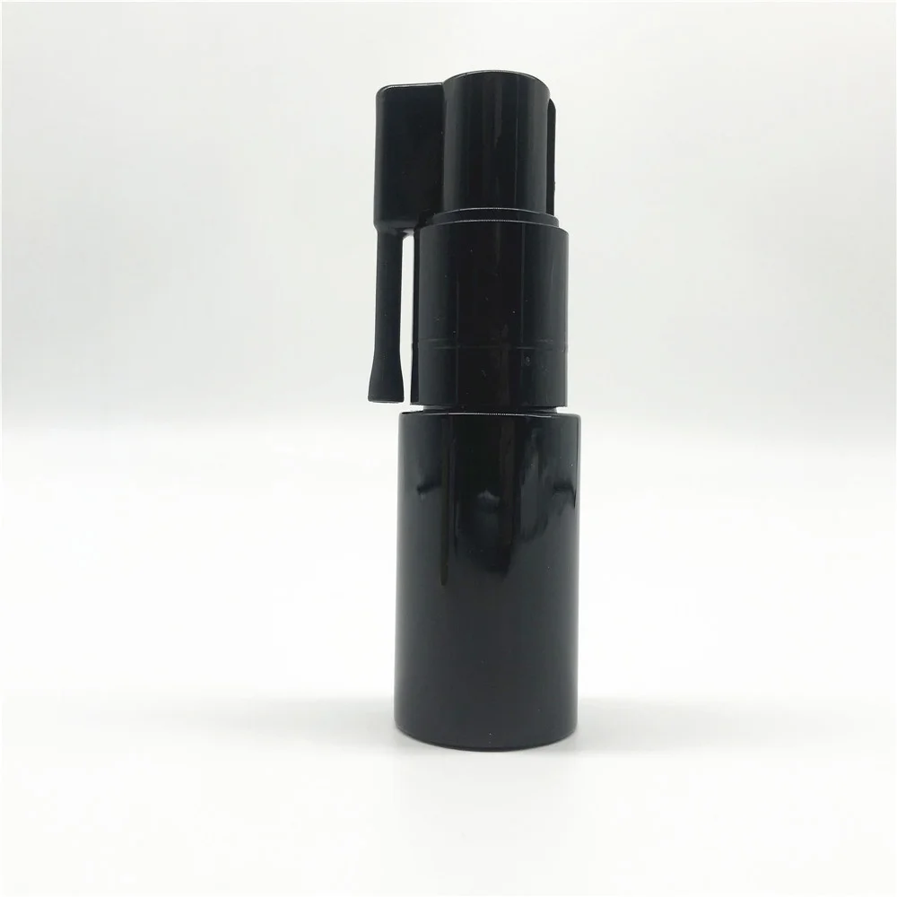 Fast delivery Dry Talc Pump Bottle Container 30ml cylinder black baby powder plastic bottle 35ml with sprayer