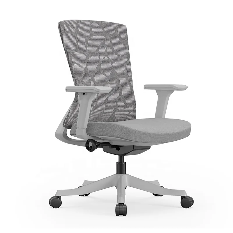 Ergohuman Modern Design Ergonomic Office Chair Full Mesh with Swivel Wire Control White Shell Grey Mesh Executive Home Use