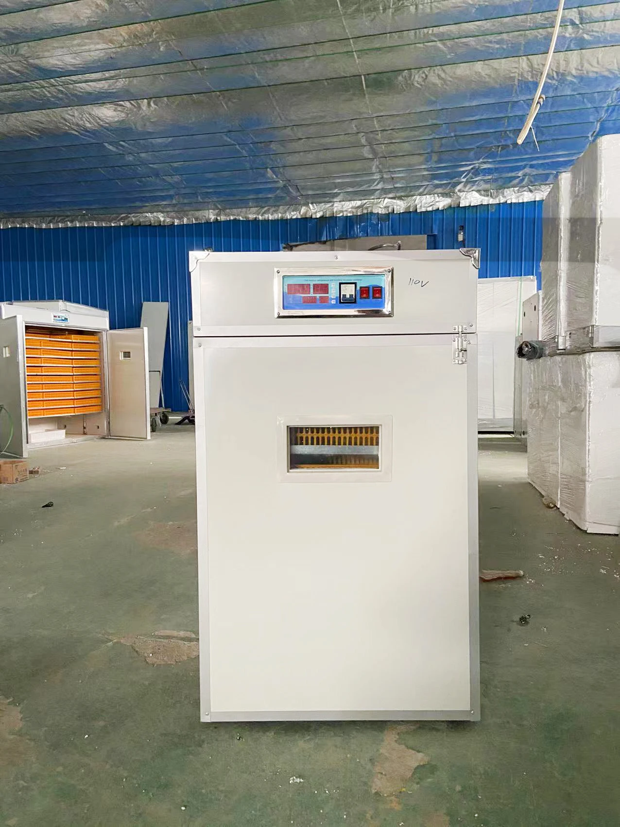 Dual power Solar incubators hatching eggs Automatic turning motor 440 eggs incubator thermostat