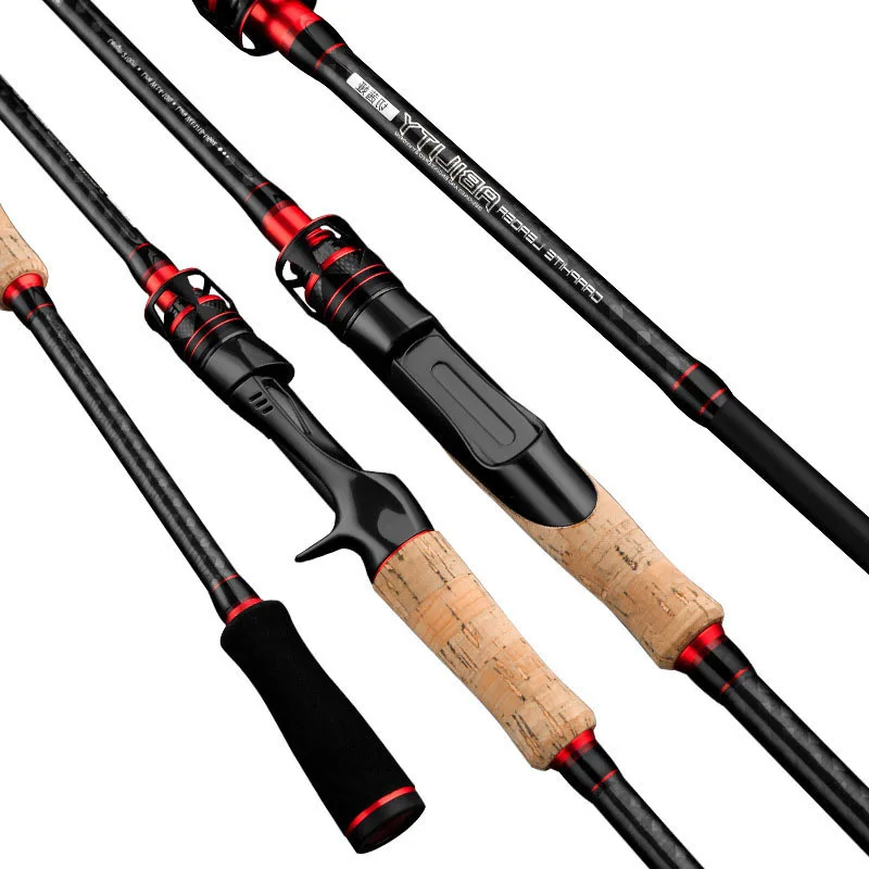 Booney 1.8m 2.1m 2.4m M+ML action 2 tips powerful 30t high carbon fiber fishing rod for all water fields trolling bass rod