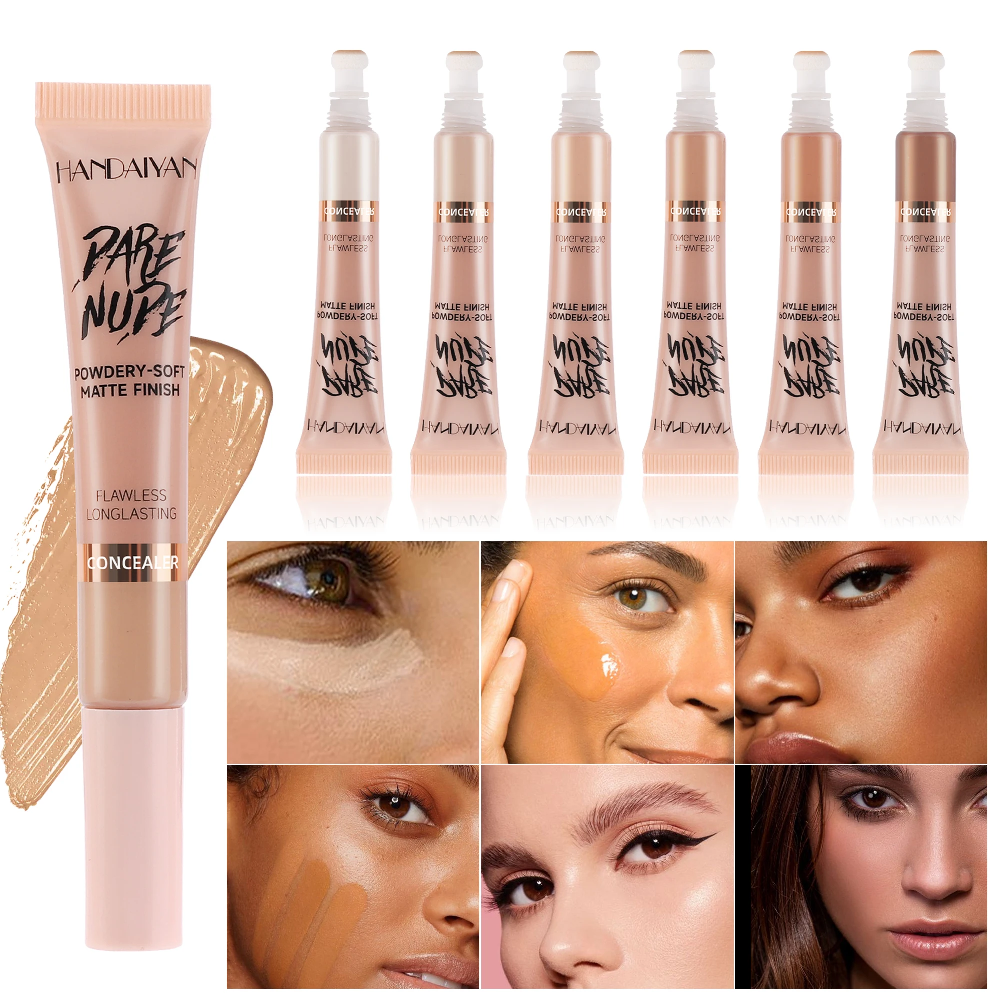 8Color Waterproof Liquid Concealer Cream Makeup Moisturizing Cover Acne Dark Circles Foundation Modify Face Contouring Cosmetics