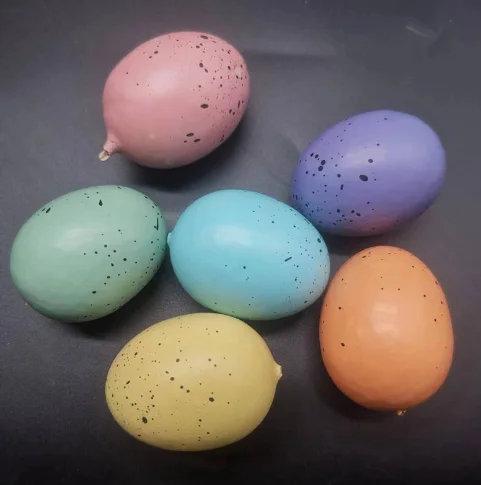 Egg Sidewalk Chalk 6 Count  Assorted Colors Non-Toxic  Washable  Art Set Easter basket stuffers for toddler