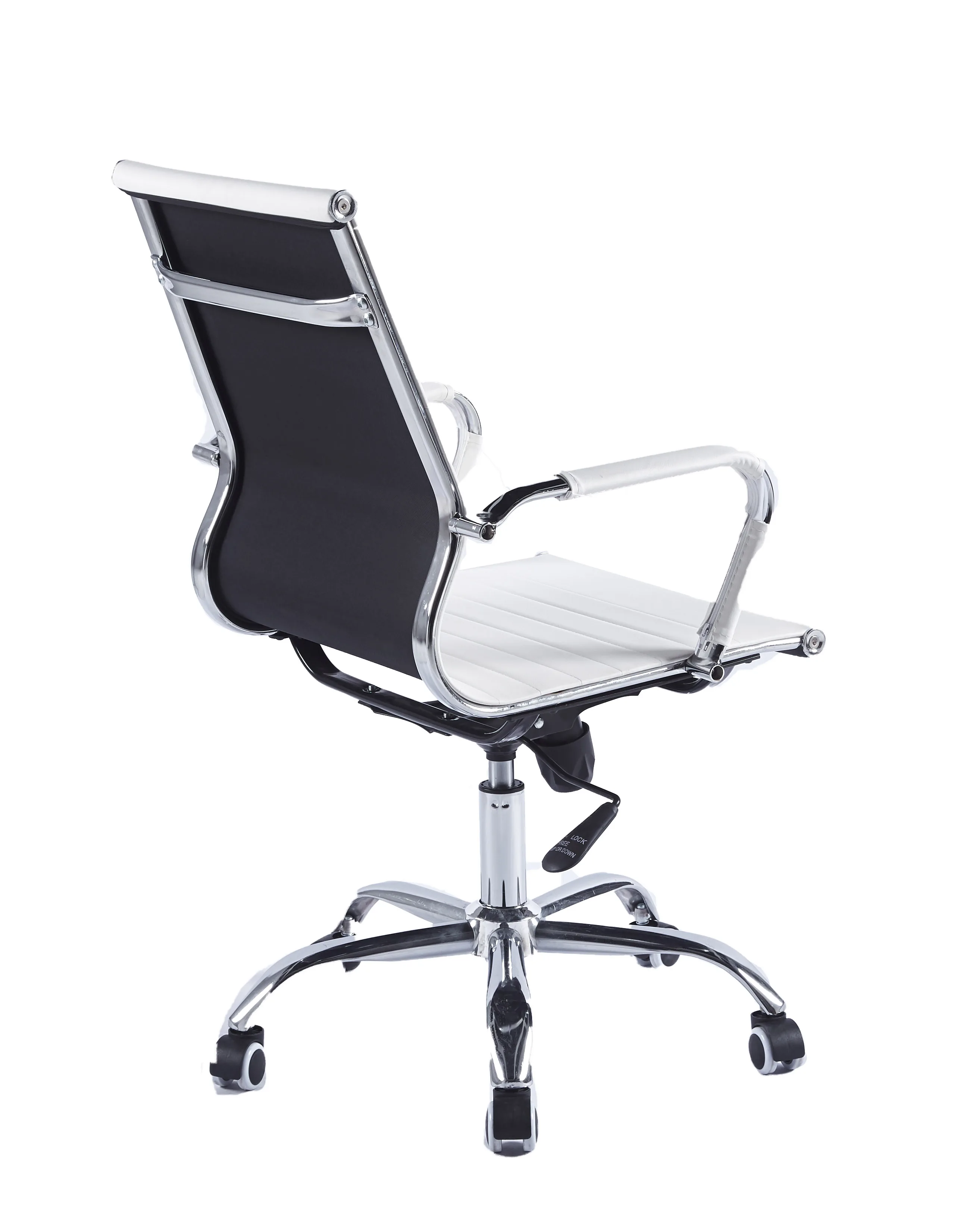 Work Chair Adjustable height Rotating chair Cheap high back white pu real belt office chair