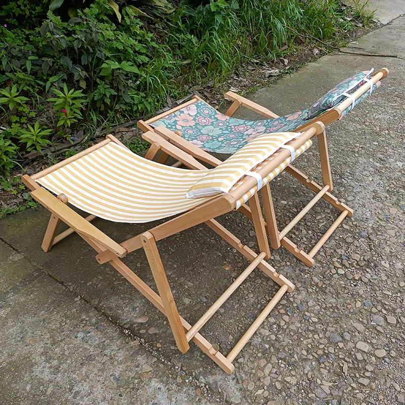 modern luxury soft adjustable outdoor furniture camping wooden folding white fabric reclining bedroom living room arm chair