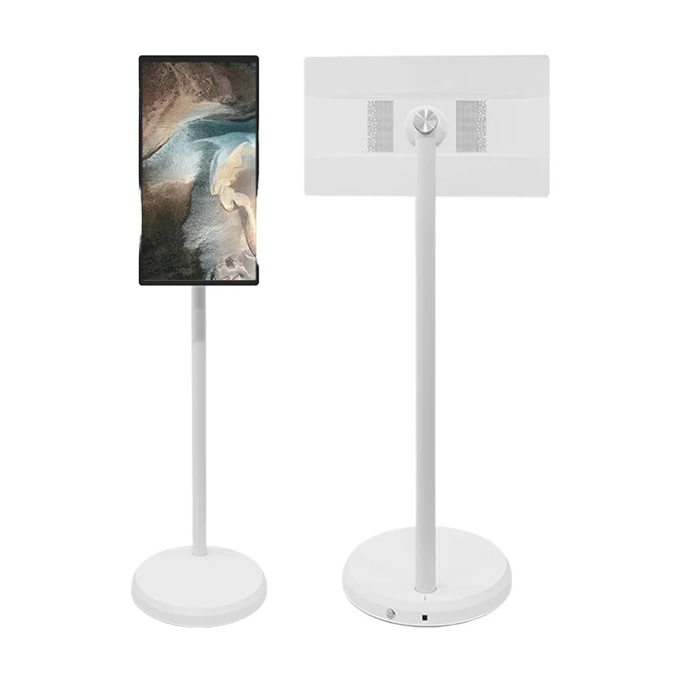 21.5 Inch HD Smart Wifi LED Monitor Touch Screen Built-In Battery Stand Most Popular Moveable LCD Indoor Retail Store Elevator