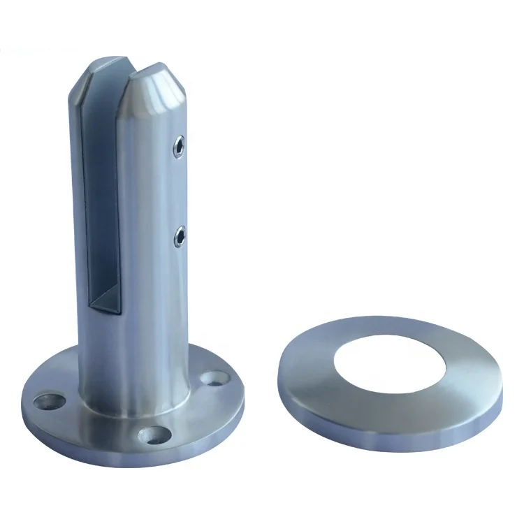 EKOO Pass CE Test Duplex 2205 Floor Mounted Canada Round Adjustable Pool Fence Glass Spigot