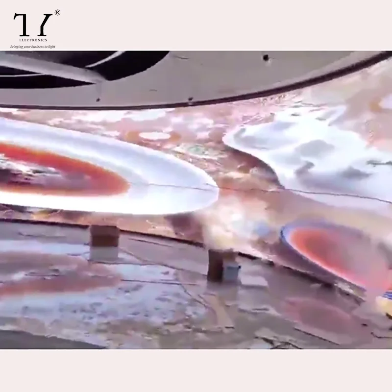 Полноцветный мягкий гибкий светодиодный экран p1.5 Pantalla рекламный дисплей