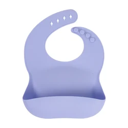 BPA Free Waterproof Silicone Bib With Food Catcher Wholesale Feeding Supplies Baby Silicone Bibs