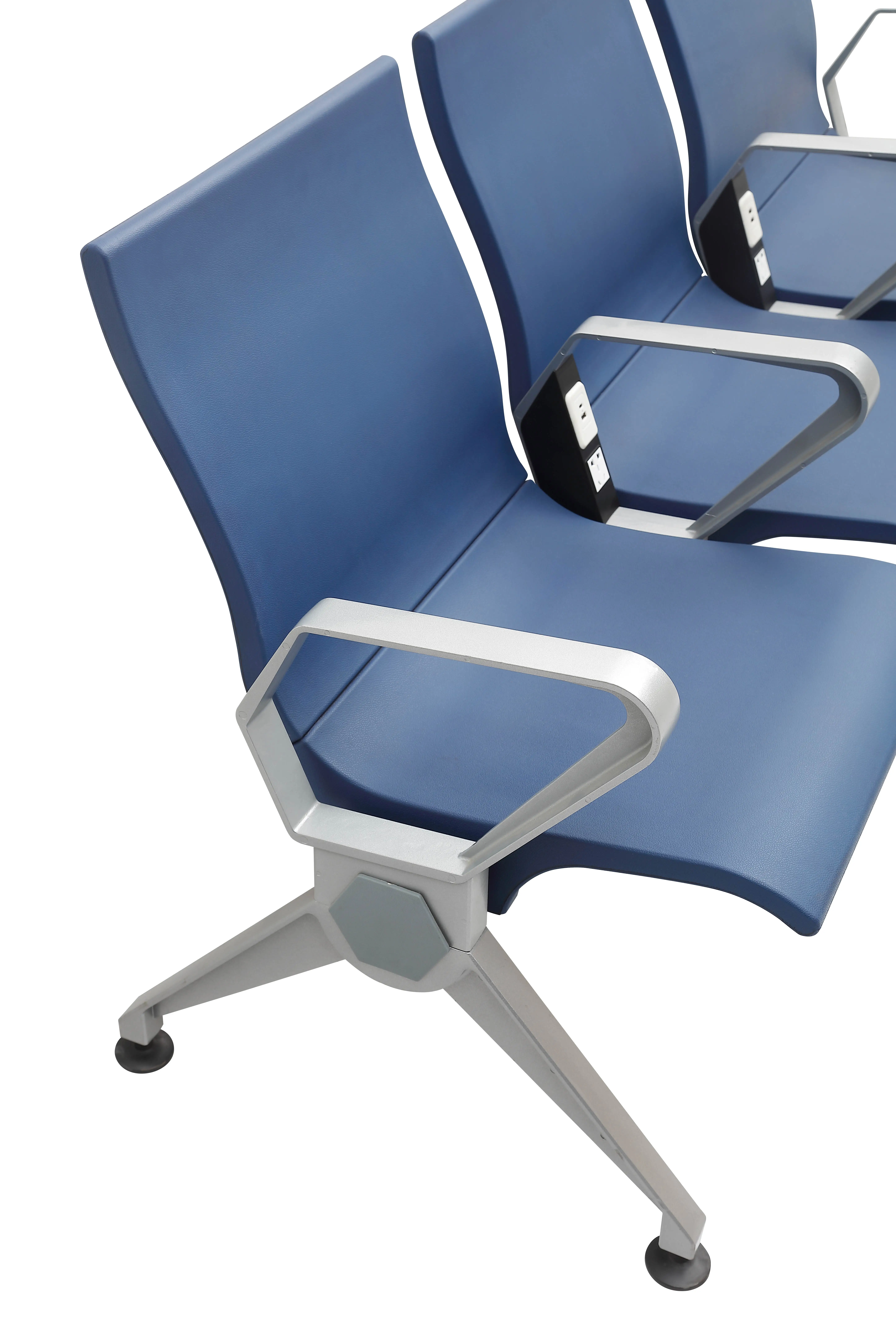 New design nordic reception waiting chair 4 seater leather airport waiting area chairs