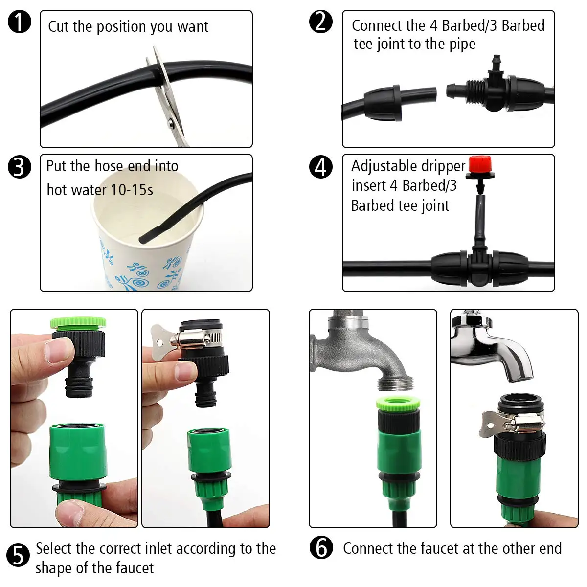Custom Private Label Automatic Irrigation System DIY Hose Drip Irrigation for Farm and Green House