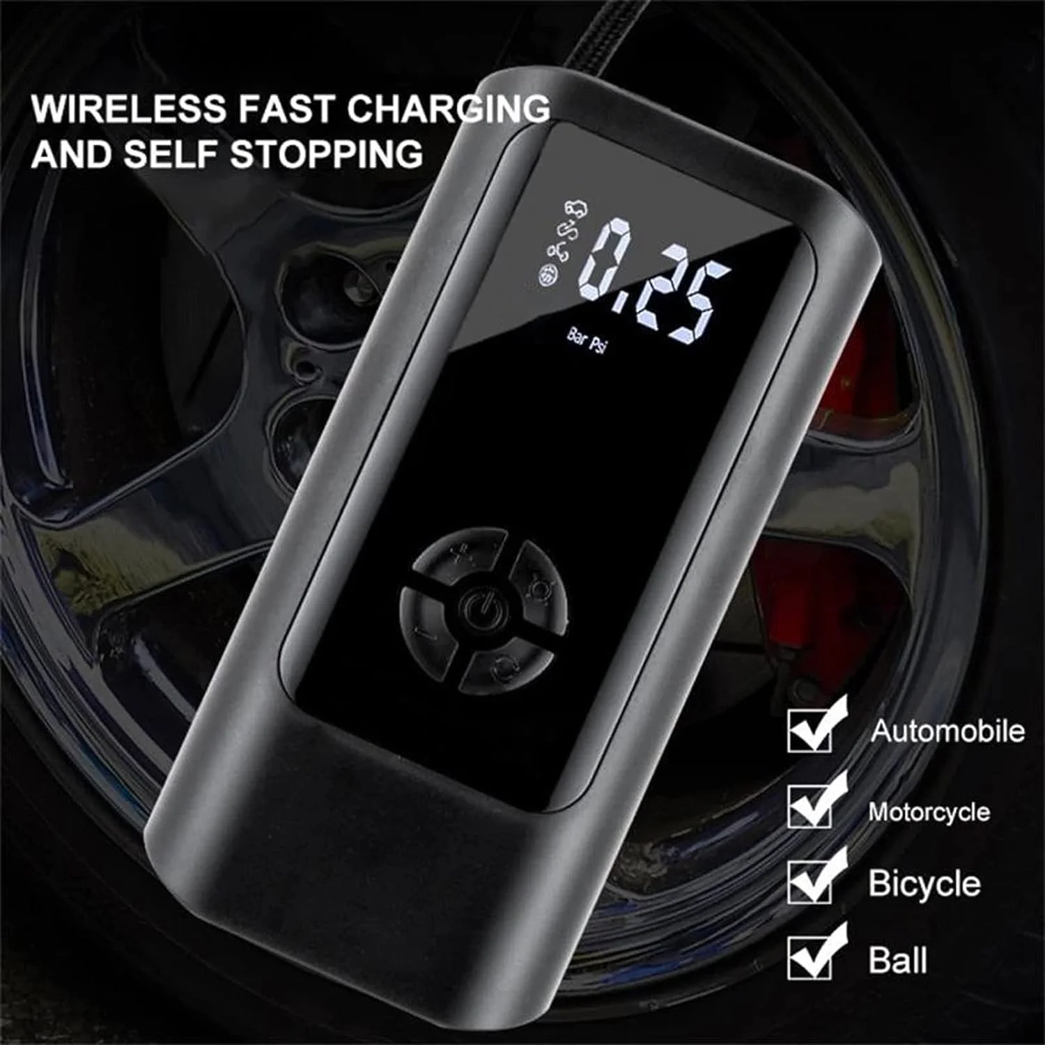 Electric Portable Digital Wireless Cordless Car Air Pump Tire 150psi 6000mAh 12V Air Compressor Car Tyre Inflator